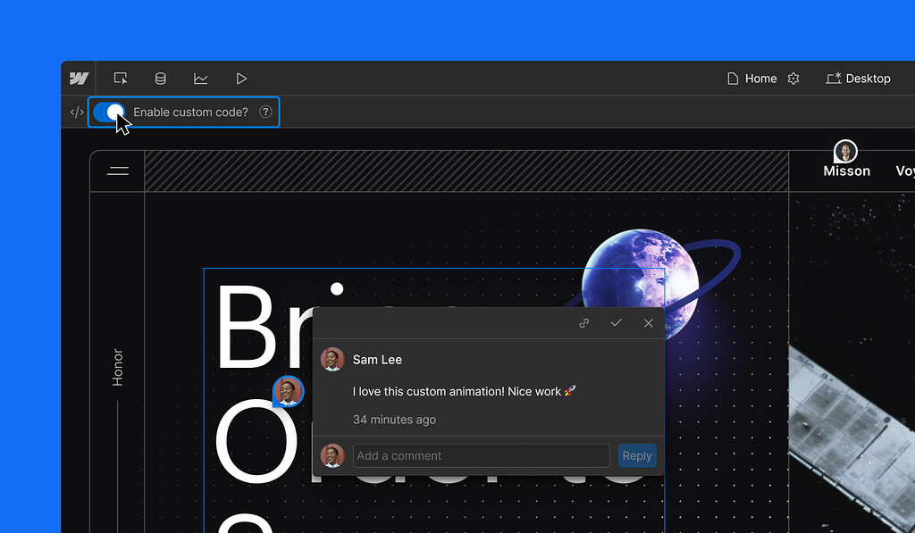 團隊合作升級：Webflow 中的全新評論體驗 - 社區資源 - Webflow + NoCode 社群