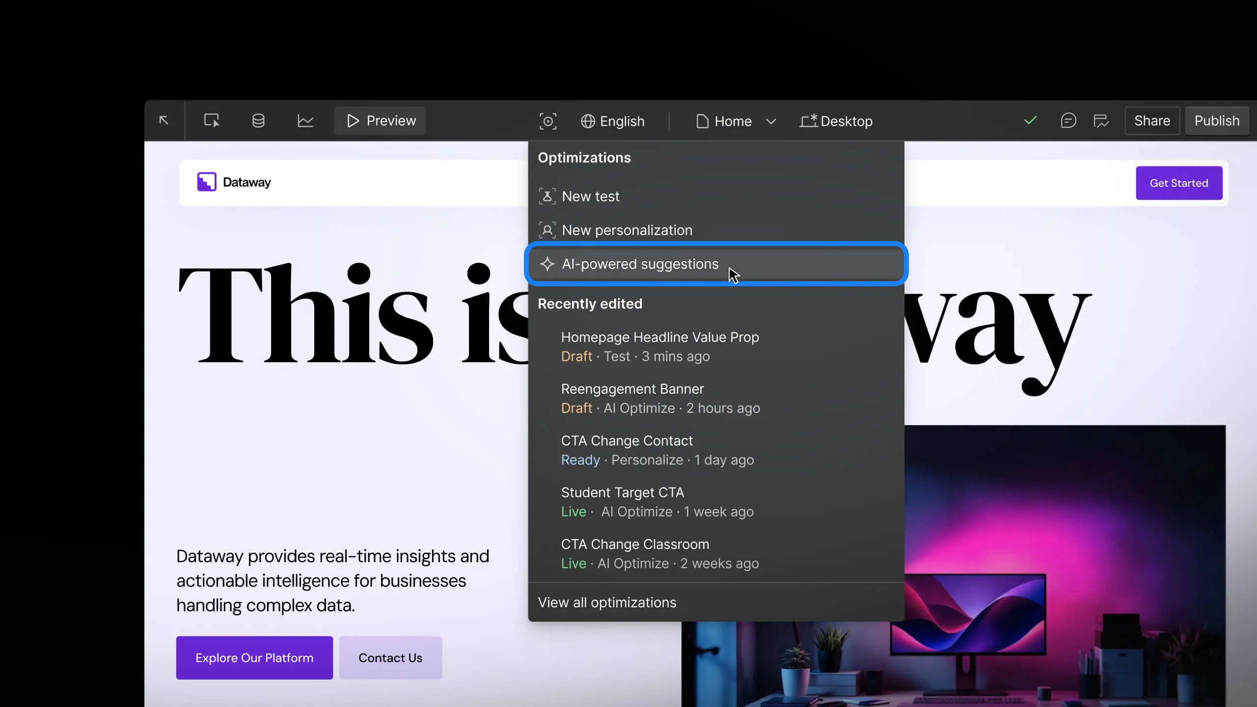 AI-powered optimization suggestions